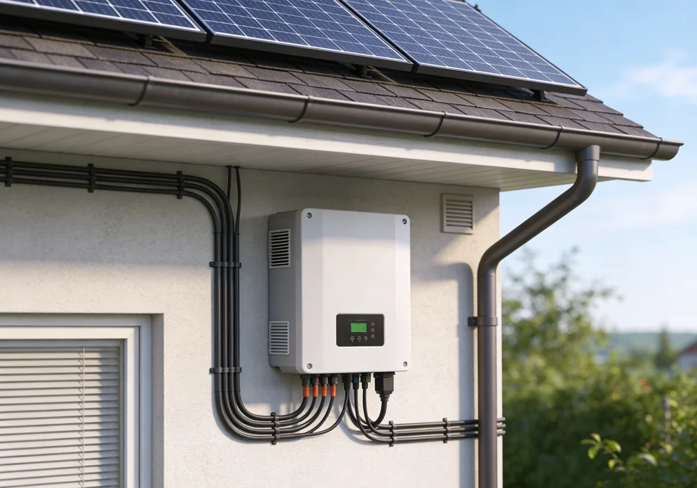 Hybrid solar system with battery backup