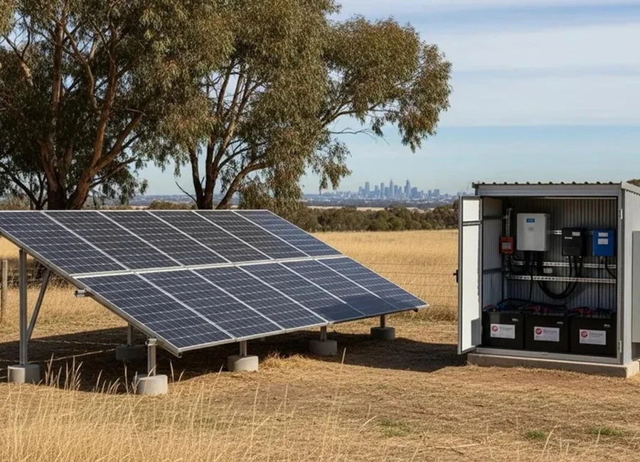 Off-grid solar system with battery storage
