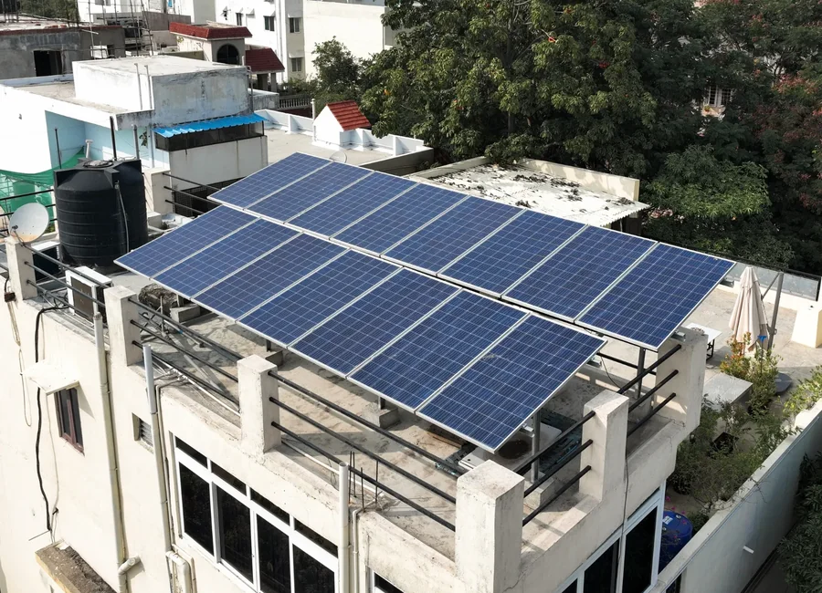 On-grid rooftop solar installation